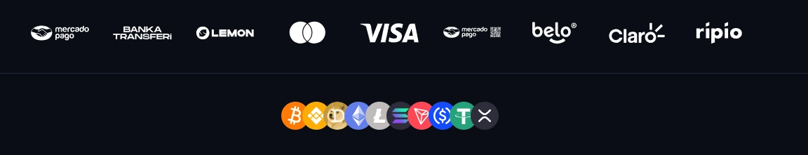 Betbox Zahlungsbereich mit Banküberweisung und Symbolen mehrerer Kryptowährungen
